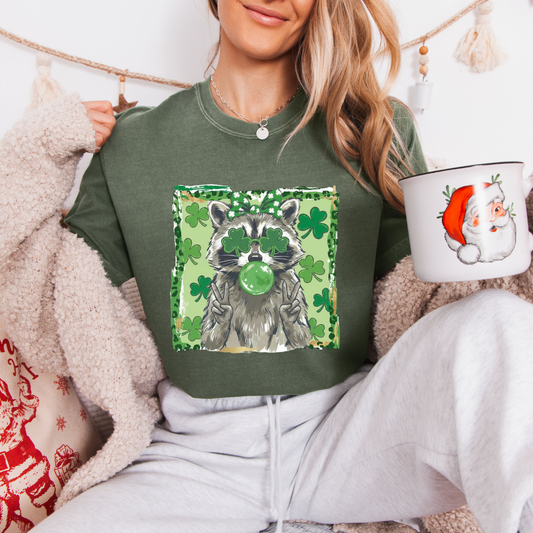 Peace Sign Raccoon Tees + Crews