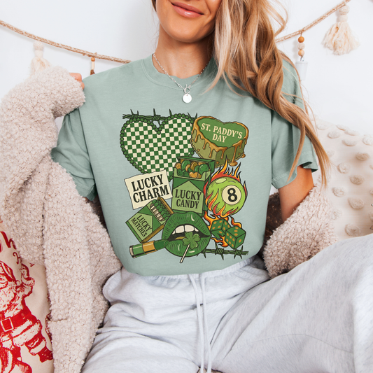 St. Pattys Collage Tees + Crews