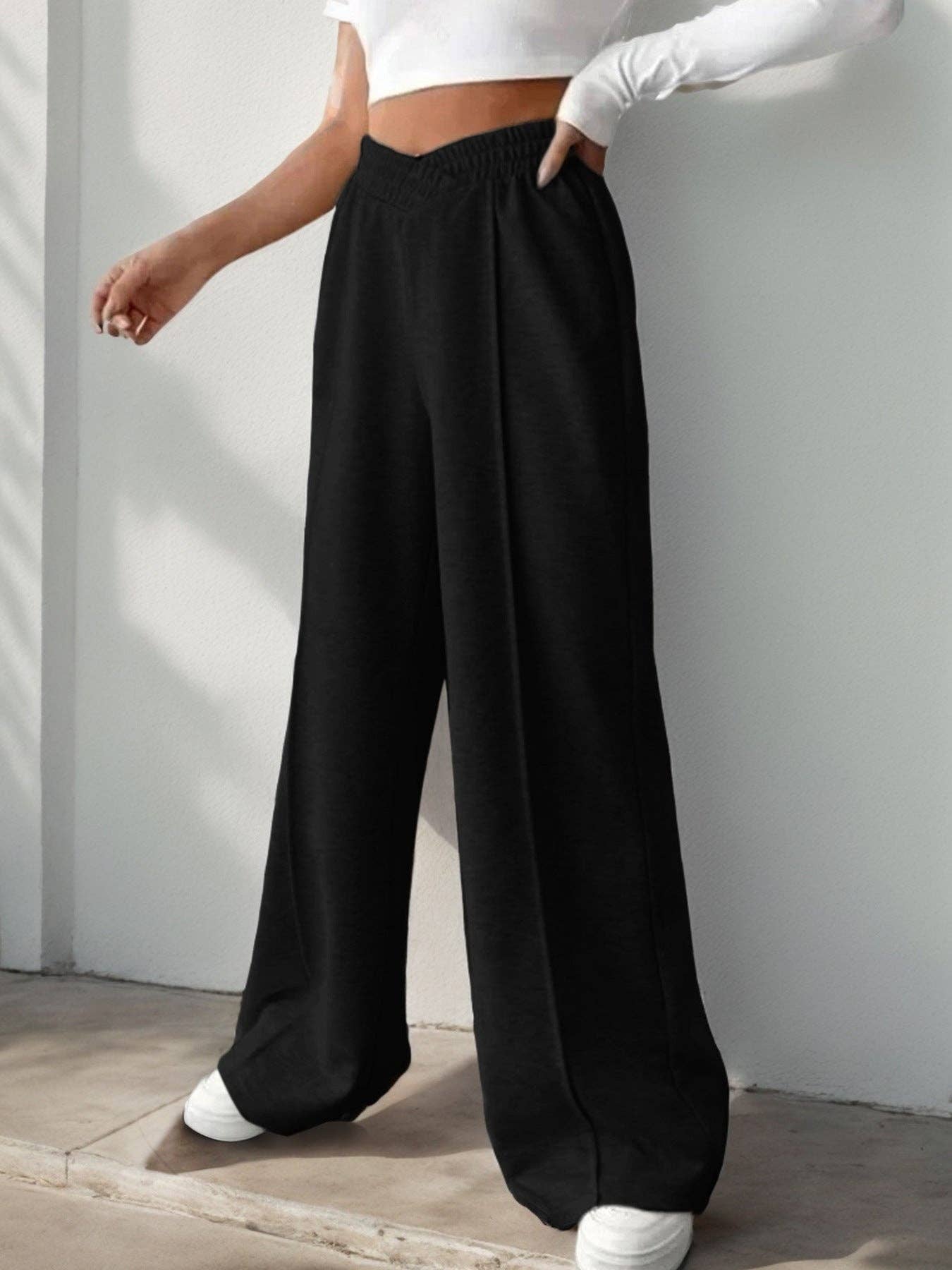 The Bella Sweats- High-Waisted Wide Leg Pants