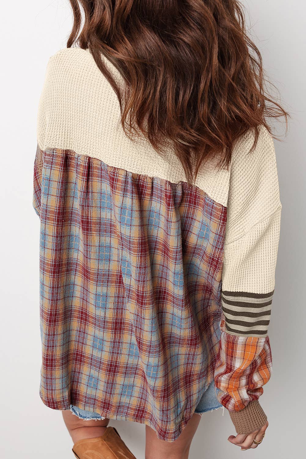 Whitney Waffle Top (Plaid, Stripe, + Patchwork)